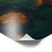 Modern Navy & Gold Abstract Mountain Peak – Luxury Foto Afdruk (Hoek)