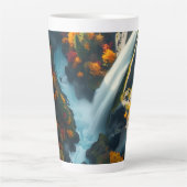 Modern Navy & Gold Abstract Mountain Peak – Luxury Latte Mok (Voorkant)