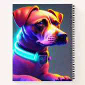 Modern Neon Colored Dog Notitieboek (Achterkant)