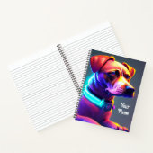 Modern Neon Colored Dog Notitieboek (Binnen)