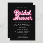 Modern Neon Vrijgezellenfeest Kaart (Voorkant / Achterkant)