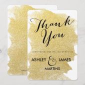 MODERN NEPGOLD BEDANKKAART (Voorkant / Achterkant)