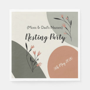 Modern Nesting feest voor nieuwe ouders Servet
