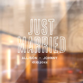 Modern net getrouwd bruiloft receptie autosticker raamsticker (Vel 2)