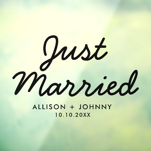 Modern net getrouwd bruiloft receptie autosticker raamsticker (Vel 3)