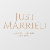 Modern net getrouwd bruiloft receptie autosticker raamsticker (Vel)