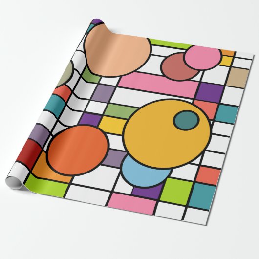 Modern net uit de middeleeuwen cadeaupapier (Uitgerold)