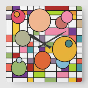 Modern net uit de middeleeuwen vierkante klok