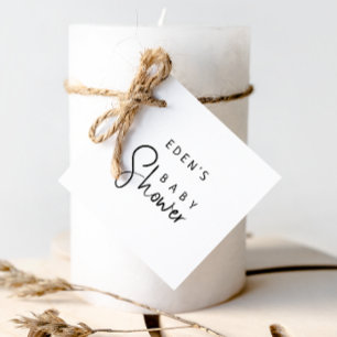 Modern neutraal Baby shower Bedankjes Labels