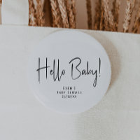 Modern neutraal Baby shower Hallo Baby