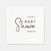 Modern neutraal Baby shower Servet (Voorkant)