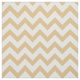 Modern neutraal goud- en wit chevron-patroon stof