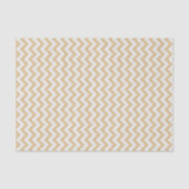 Modern neutraal goud- en wit chevron-patroon tissuepapier (Voorkant)