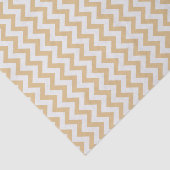 Modern neutraal goud- en wit chevron-patroon tissuepapier (Detail)