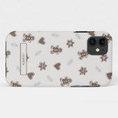 Modern neutraal kerstnamepatroon Case-Mate iPhone case (Achterkant (horizontaal))
