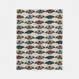 Modern neutraal vlinders tuin patroon fleece deken