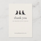 Modern Neutral Cat Grooming Business Insert |  Bedankkaart (Voorkant)