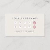 Modern Neutral Cat Grooming Loyalty Card (Achterkant)