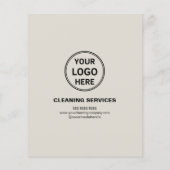 Modern Neutral Cleaning Services Photo Logo Flyer (Achterkant)
