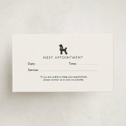 Modern Neutral Dog Groomer Appointment | Editable  Afsprakenkaartje