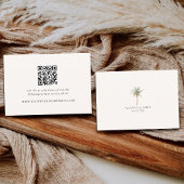 Modern Neutral QR Code Wedding Details & RSVP Informatiekaartje