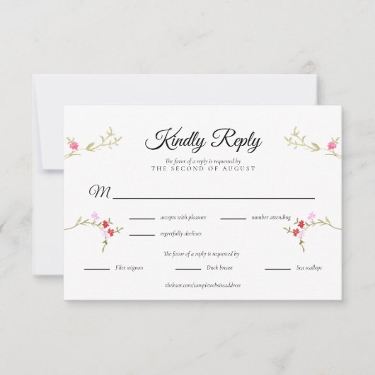 Modern Neutral RSVP Wedding Response Card Design (Devant)
