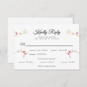 Modern Neutral RSVP Wedding Response Card Design (Devant / Derrière)