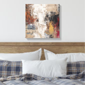 Modern Neutral Tones Im | Expressionist Wave Canva Canvas Afdruk (Insitu (Slaapkamer))