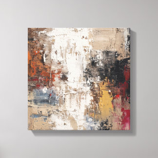 Modern Neutral Tones Im | Expressionist Wave Canva Canvas Afdruk