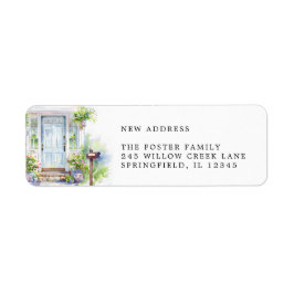 Modern New Home Watercolor Return Address Etiket