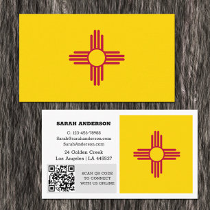 Modern New Mexico Business Card, Flag / USA Visitekaartje