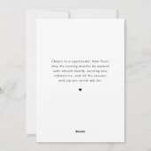 Modern New Year Cheer Minimalist Script Photo Feestdagenkaart (Achterkant)