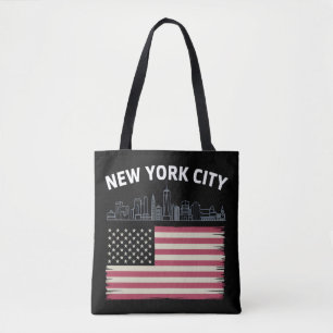 Modern New York City NYC gestileerde skyline Draagtas