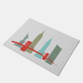 Modern New York Skyline, bouwarchitectuur Deurmat (Schuin)