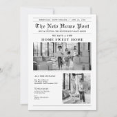 Modern Newspaper Moving Announcement Kaart (Voorkant)