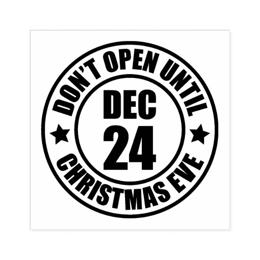 Modern Niet openen tot kerstavond Rubberstempel (Afrduk)