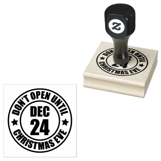 Modern Niet openen tot kerstavond Rubberstempel (Gestempeld)