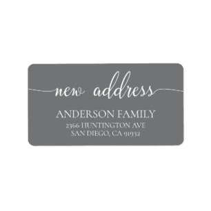 Modern nieuw adres retouradres label