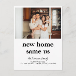 Modern Nieuw Huis Zelfde ons Foto Verhuizen Aankondigingskaart