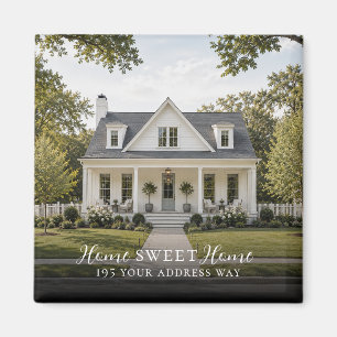 Modern Nieuw Thuis Sweet Home Eerste Kerst Foto Magneet