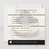 Modern No-Bake Oreo Cheesecake Recipe Card (Voorkant)
