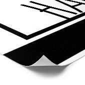 Modern No Lashon Hara Black en White Poster (Hoek)