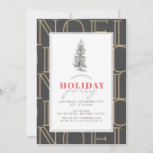 Modern NOEL Pattern Kerstfeestdag Kaart (Voorkant)