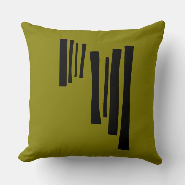 Modern Nordic Timber Abstract Throw Pillow Kussen (Voorkant)