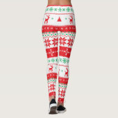 Modern Nordic Winter Feestdagen Pattern Leggings (Achterkant)