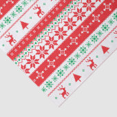 Modern Nordic Winter Feestdagen Pattern Tissuepapier (Detail)