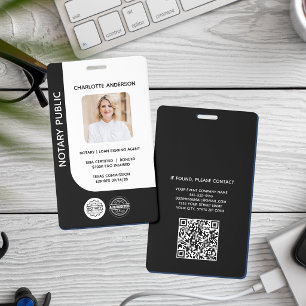 Modern Notaris Openbare Ondertekenende Agent Zwart Badge