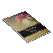 Modern Notitieboek Gouden Mist Bloemen Kersenbloes (Rechterzijde)
