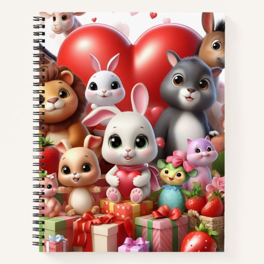 Modern Notitieboek met beesten (Voorkant)