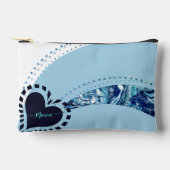 Modern Novelty Custom Naam Blauw & Wit Etui (Voorkant)